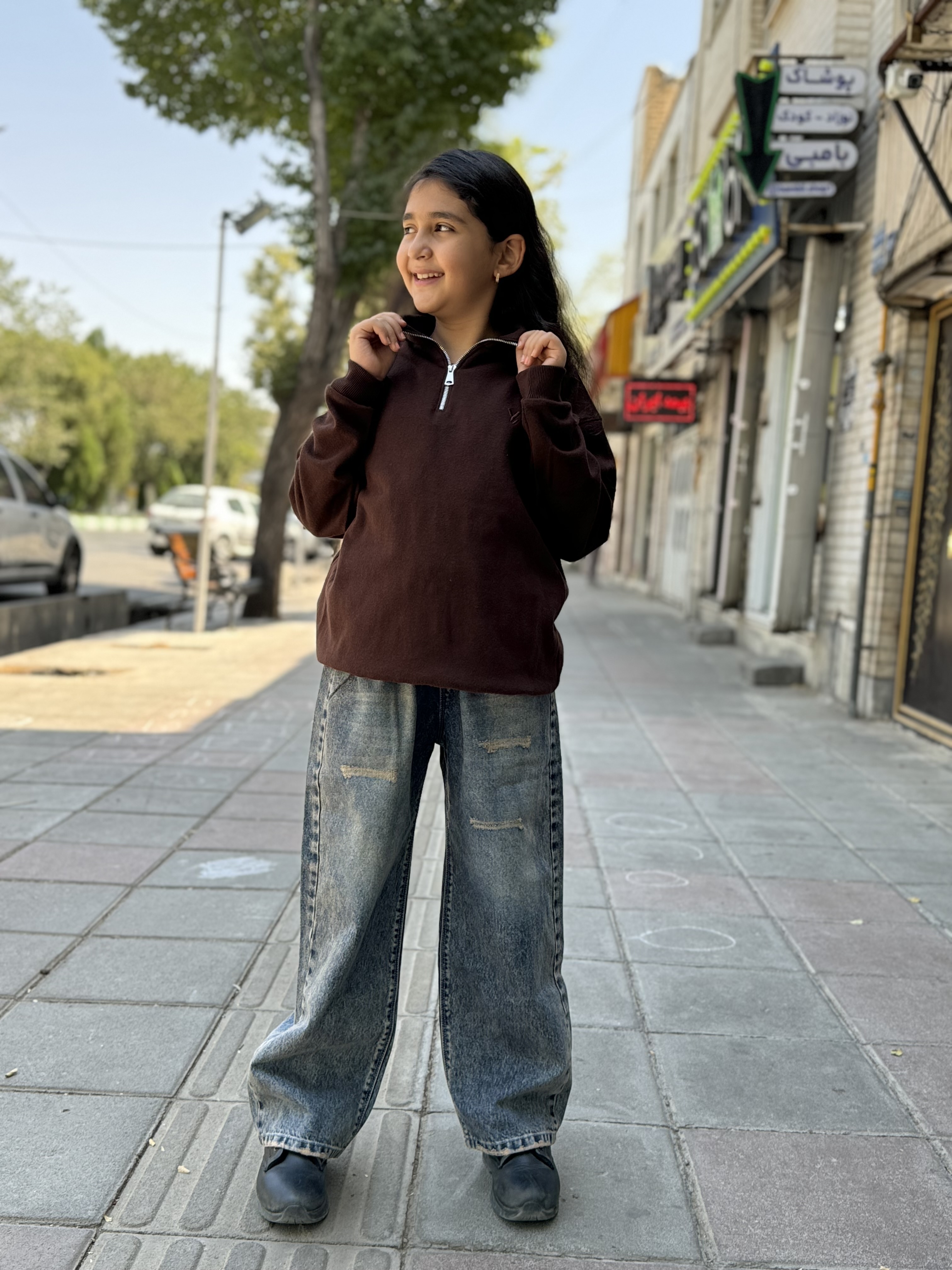 شلوار جین نیم بگ کد ۴۲۰۰